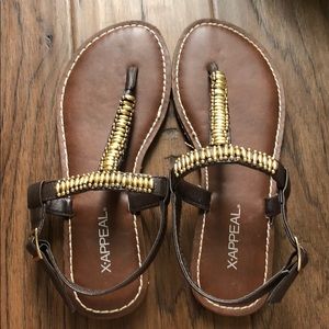 XAppeal Jager- Brown Beaded Sandals